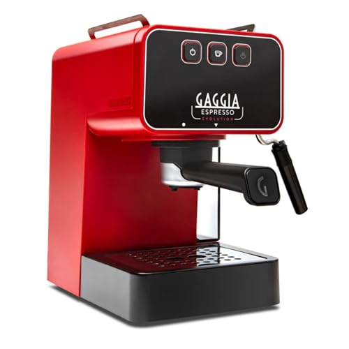 Gaggia Espresso Evolution Red | PID Kesseltemperaturregler | Kaffeemaschine Made in Italy | Automatische Vorbrühautomatik | Siebträger 53 mm | Espressomaschine mit Pumpe | Amerikanisch von Gaggia