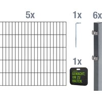 Alberts Doppelstabmattenzaun "Grundset" Höhe: 80-160 cm, Gesamtlänge: 4-30 m, zum Einbetonieren von Alberts