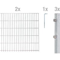 Alberts Doppelstabmattenzaun "Grundset", Höhe: 80 - 160 cm, Gesamtlänge: 4 - 30 m, zum Einbetonieren von Alberts