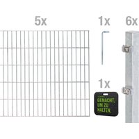 Alberts Doppelstabmattenzaun "Grundset", Höhe: 80 - 160 cm, Gesamtlänge: 4 - 30 m, zum Einbetonieren von Alberts