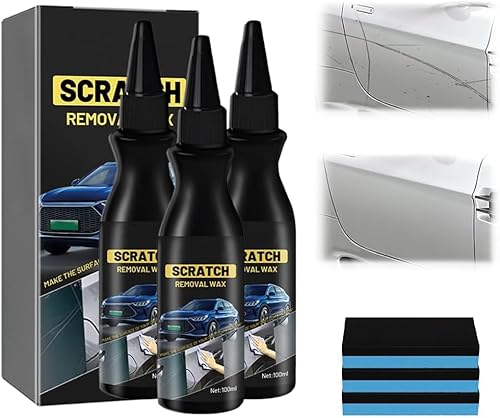 Entferner für Autos,2025 Schneller Kratzerentferner für Autos, Tiefen Kratzer Reparatur Creme, Auto Kratzerentferner Paste mit Anti-Kratzer Schutz, Entfernt Kratzer Effektiv und Schnell (3-PACK) von Gahwa