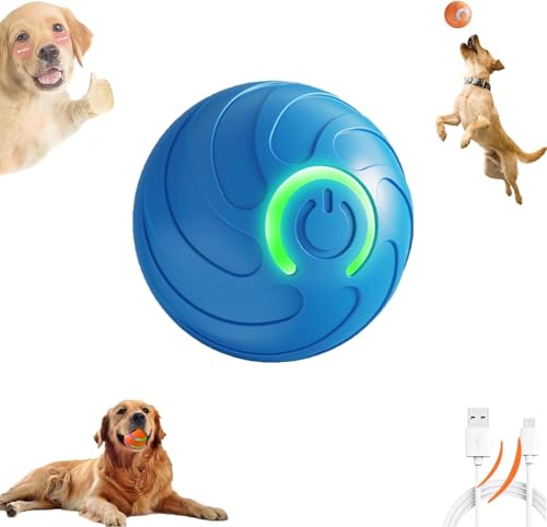 Gahwa Rolling Ball, Interaktives Katzenspielzeug Ball Elektrisch Interaktiver Spielball für Katzen Katzenspielzeug Selbstbeschäftigung Katzenball Hundespielzeug Interaktives (Blue) von Gahwa