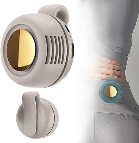 Gahwa Small Clip Fan, 2025 Portable Silent Mini Bladeless Fan Clip On,Tragbarer Clip Ventilator, 3 Geschwindigkeiten Mini Tshirt Ventilator,USB Wiederaufladbar Taillenclip-Ventilator (White) von Gahwa