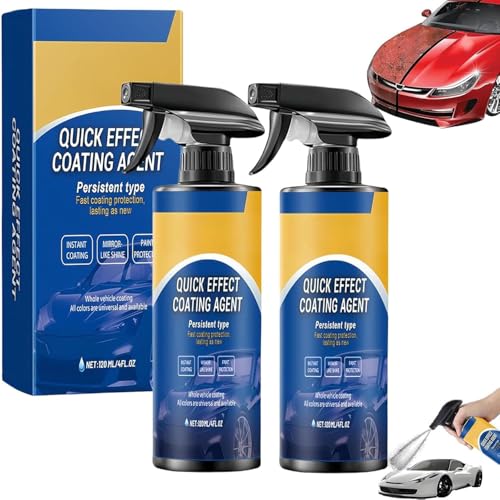 Quick Effect Coating Agent for Car,3-in-1 Efficient Coating Renewal Spray, Nano Auto Coating Agent Sprays combines Reparieren, Aufhellen und Schützen (2-PCS) von Gahwa