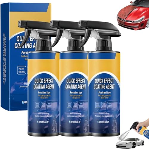 Quick Effect Coating Agent for Car,3-in-1 Efficient Coating Renewal Spray, Nano Auto Coating Agent Sprays combines Reparieren, Aufhellen und Schützen (3 Pack) von Gahwa