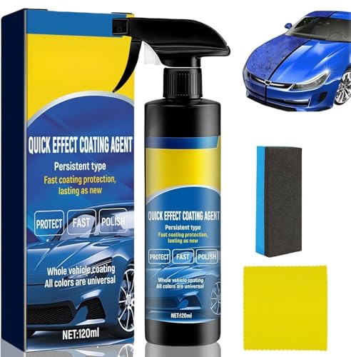 Schnellwirkendes Nano-Beschichtungsspray,Quick Effect Coating Agent for Car,Das hocheffiziente Keramik-Beschichtungs Spray Coating Agent 3 in 1 Hochschutz-Auto-Beschichtungsspray (1-PACK) von Gahwa