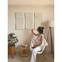 3D Relief Gips Wandkunst - Abstrakte Skulptur, Texturierte Handgemachte Kunst, Boho Wabi-Sabi Wohnkultur, Moderne Wandskulptur von GaiaBohoTexturedArt