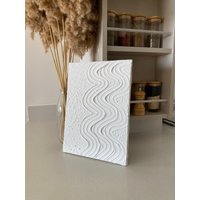Boho Strukturierte Wandkunst, Mid Century Gips Spachtel Leinwand Kunst Leinwand, Dekor von GaiaBohoTexturedArt