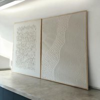Gerahmtes Set Von 2 Boho Strukturierte Leinwand Wandkunst Für Wohnzimmer Erneuern Sie Ihr Zuhause Mit Schönen Boho-Wanddekor Jedes Haus Braucht von GaiaBohoTexturedArt