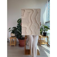 Handgefertigte Faser Kunst Wandbehang, Seil Wandkunst, Boho Wanddekor, Leinwand Moderne von GaiaBohoTexturedArt