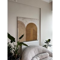 Pure Beige 3D Strukturierte Wand Kunst Weiße Leinwand Große Ölgemälde Für Wohnzimmer Textur Wandkunst Neutral von GaiaBohoTexturedArt