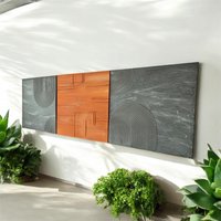 xlarge 3Er-Set Boho Gips Wandkunst, Mid Century Strukturierte Kunst Leinwand, Wohndekor, Wanddeko von GaiaBohoTexturedArt