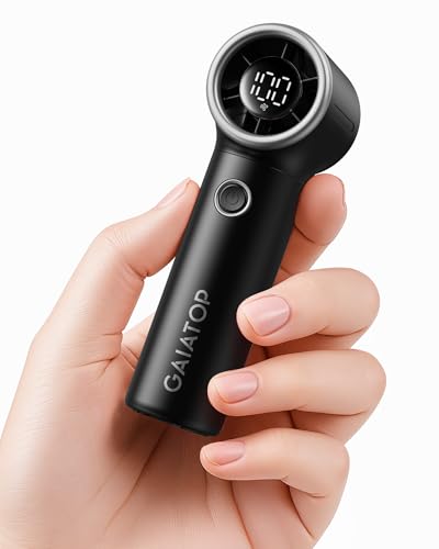 Gaiatop Tragbarer Mini-Handventilator, persönlicher Turbo-Lüfter, Taschenformat, 15 Stunden maximale Laufzeit, hohe Geschwindigkeit 1–100 einstellbar, leistungsstark, kleiner Handventilator von Gaiatop