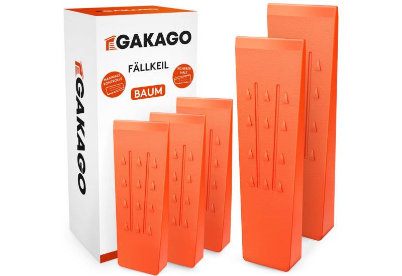 Gakago Fällkeil, (Set, 5-St), - Rutschfeste Kunststoffkeile mit Widerhaken Schuppung & Schlagfest von Gakago