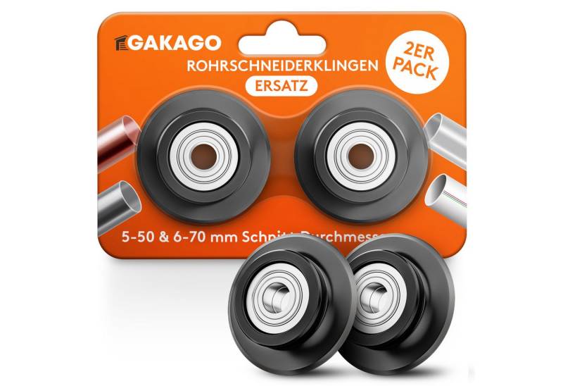 Gakago Rohrschneider Ersatzklingen für 5-50mm und 6-70mm, (2er Pack), - alle gängigen Metalle und Kunststoffe von Gakago