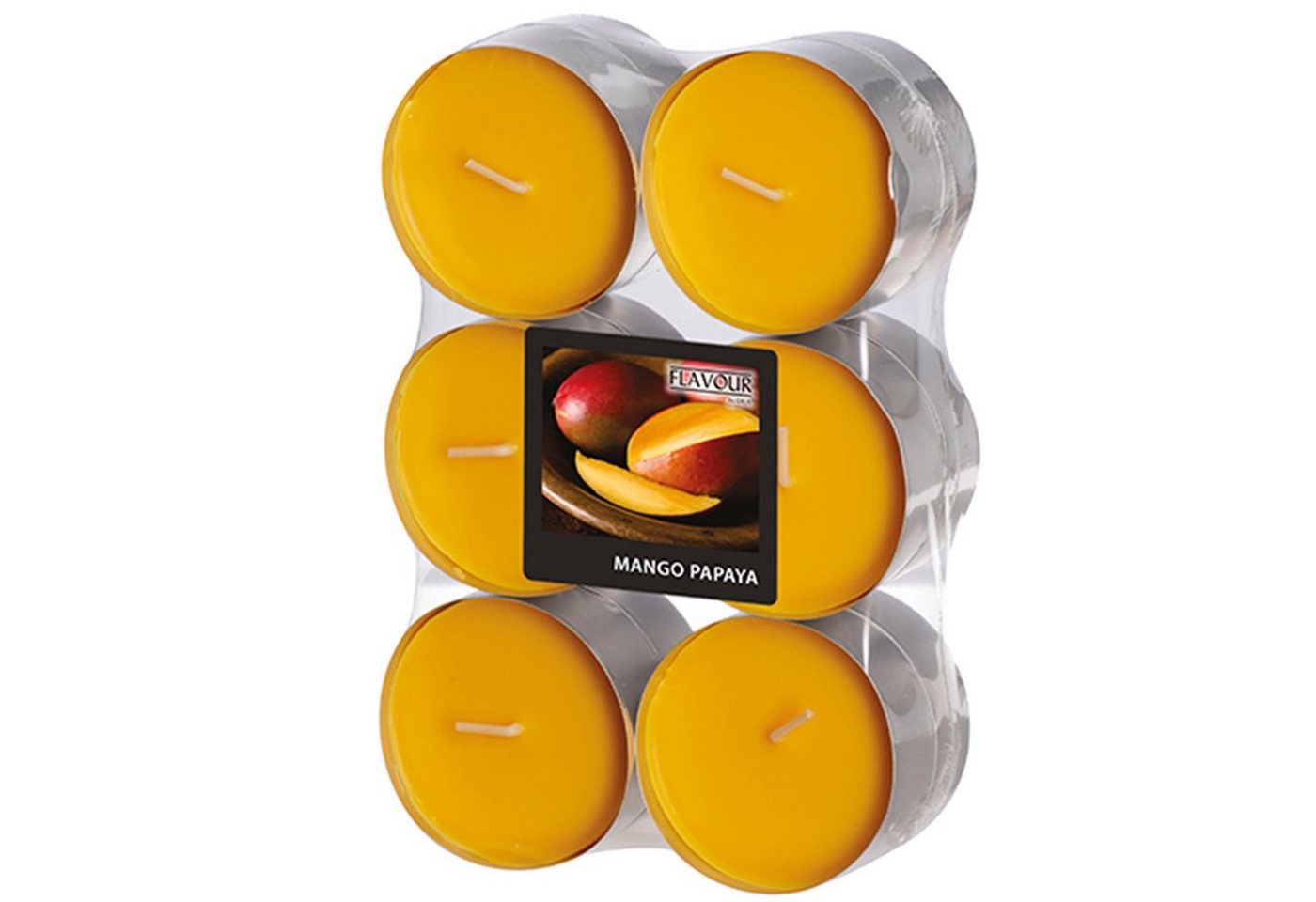 Gala Kerzen Duftkerze Maxi Duftlichte Ø 58 mm · 24 mm Mango-Papaya (12-tlg) von Gala Kerzen