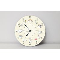 Wanduhr Für Kinder, Kinderzimmer, Uhr Stille Wanduhr, Kinderzimmer Dekor von GalaStudio