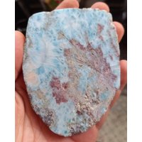 Larimarplatte Zum Schnitzen - Roter Stein Seltene Kombination von GalacticDivineLotus