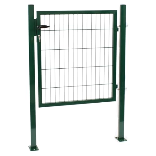 Gartentor 1-flügelig 1200x800 mm – Standard, Grün (RAL 6005), langlebiges Metall, wetterfest von Galaflor