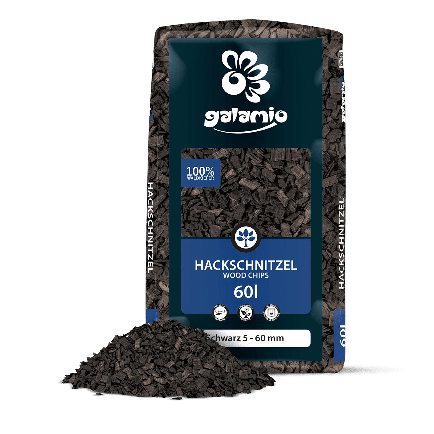 Galamio Holzhackschnitzel Schwarz 60l x 13 Sack 780l 1/3 Palette Galamio Holzhackschnitzel Schwarz 60l x 13 Sack 780l 1/3 Palette von Galamio