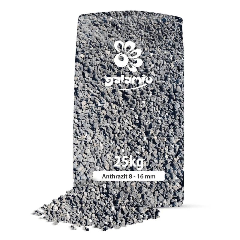Galamio Lavamulch Anthrazit 8 - 16 Mm 25kg x 12 Sack 300kg Palette von Galamio