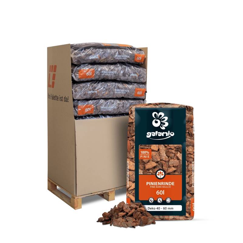 Galamio Pinienrinde Deko 60l x 13 Sack 780l 1/3 Palette von Galamio