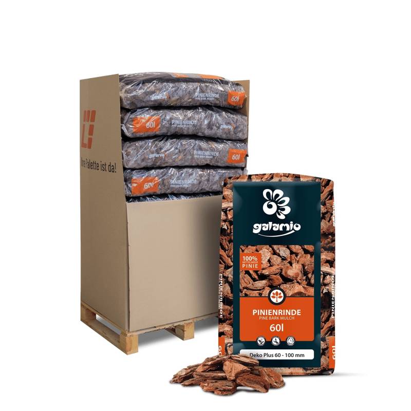 Galamio Pinienrinde Deko Plus 60l x 13 Sack 780l 1/3 Palette von Galamio