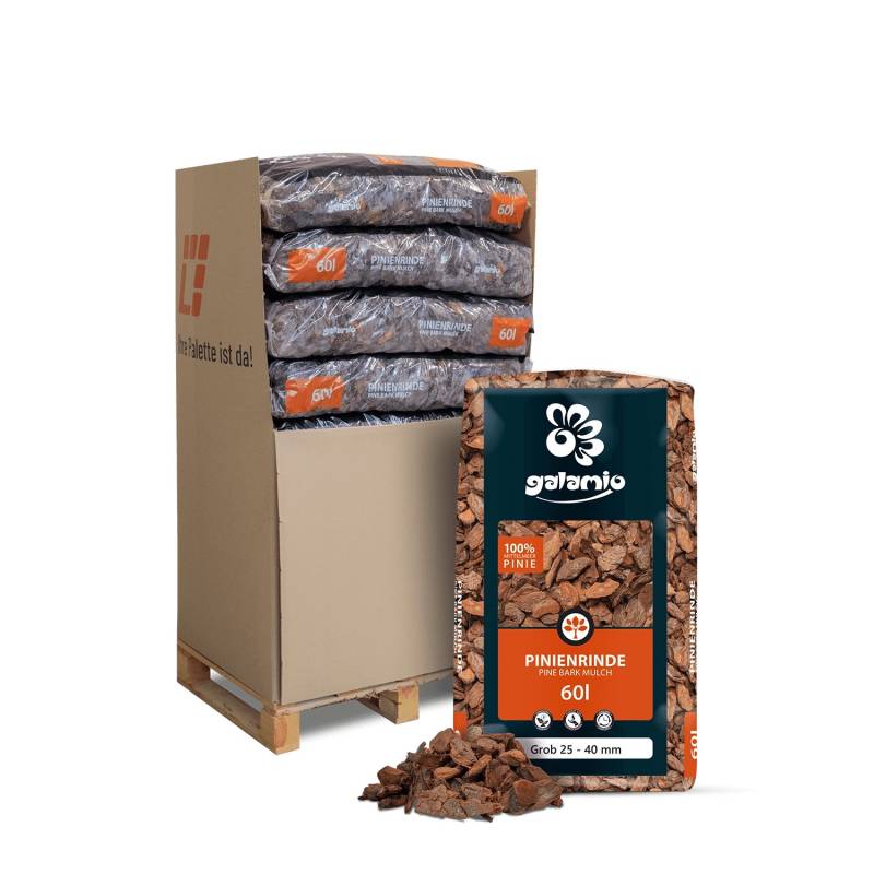 Galamio Pinienrinde Grob 60l x 13 Sack 780l 1/3 Palette von Galamio