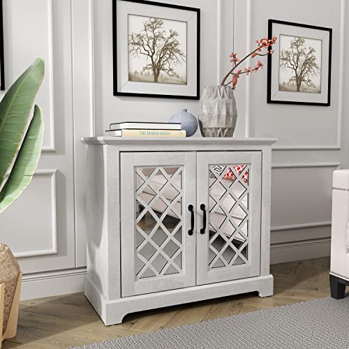 Galano Millicent mit 2 Türen Sideboard - Buffetschrank für Wohnzimmer - 40.1 x 82.3 x 74.7 cm - Staubige Graue Eiche von Galano