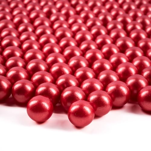 Galashield Glasmurmeln Bulk Fillers | Runde Marmorperlen für Vasen, Scharlachrot, 2,3 kg, (ca. 420 Stück) von Galashield