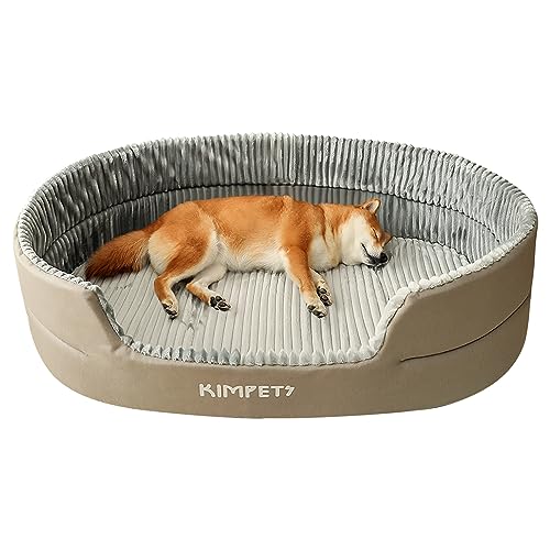 Galatée Hundebett, Waschbares Haustierbett Für Welpen Und Kätzchen, Weiches Und Bequemes Katzenbett Mit Rutschfester Unterseite, Haustierbett Für Guten Halt(XL, Grau) von Galatée