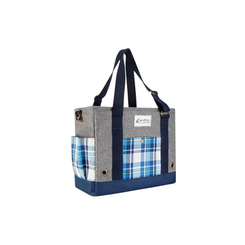 Galatée Hundetasche, Tragbare, Faltbare, Von Fluggesellschaften Zugelassene Katzentragetasche, Reisetasche Für Hunde, Haustiertasche Mit Sicheren Reißverschlüssen Und Atmungsaktivem Netz(Grau) von Galatée