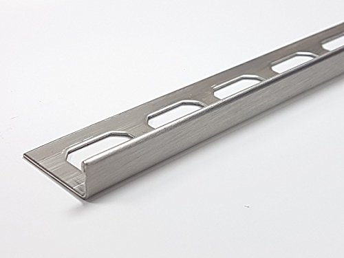 5 Stück a) 2,50m = 12,5 lfdm.Edelstahlschiene V2A L-Form 10 mm gebürstet von galax