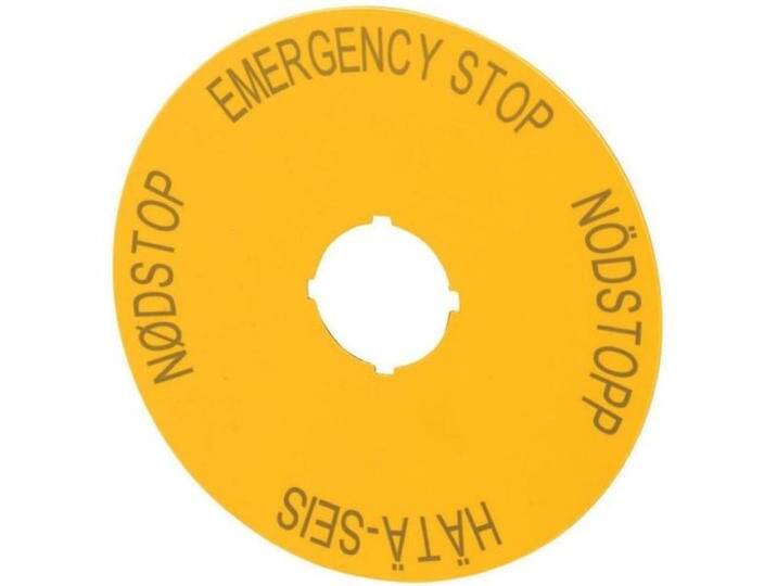 10x Eaton Schild, NOT-AUS, gelb, D = 90 mm, 4- 216468, Schalter + Taster, Gelb 10x Eaton Schild, NOT-AUS, gelb, D = 90 mm, 4- 216468, Schalter + Taster, Gelb von Galaxus