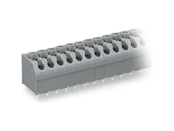 10x Wago, Kabelverbindung, 250-516 1-Leiter-Klemmenleiste fÃ¼r Leiterplatten 0,5-1,5(0,5) qmm grau von Galaxus