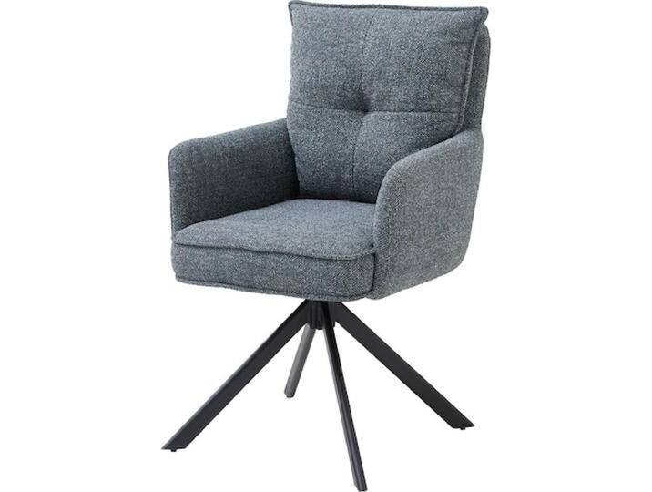 2x Stolkom, Stühle, 2er Set SOFIA YOUNG drehbar 180 ° Armlehnstuhl Metall/Strukturstoff von Galaxus