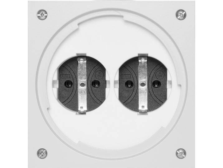 ABL, Steckdose, SCHUKO Zweifachsteckdose mit Bajonettdeckel und erhöhtem Berührungsschutz, grau von Galaxus