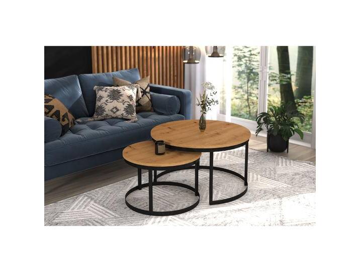ADRK Furniture, Couchtisch + Beistelltisch, Okin (75 x 75 x 43 cm) von Galaxus