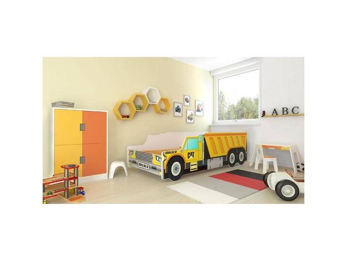 ADRK Furniture, Kinderbett, Bett mit Matratze CONSTRUCTION CAR 160x80 (160 x 80 cm) von Galaxus