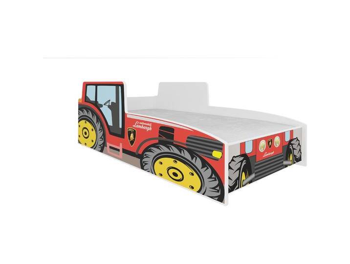 ADRK Furniture, Kinderbett, Bett mit Matratze TRACTOR RED 160x80 (160 x 80 cm) von Galaxus