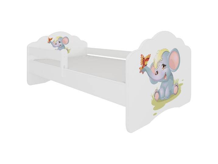 ADRK Furniture, Kinderbett, Bett mit Matratze und Geländer CASIMO ELEPHANT 140x70 (140 x 70 cm) von Galaxus