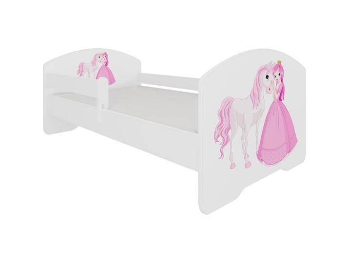 ADRK Furniture, Kinderbett, Bett mit Matratze und Geländer PEPE PRINCESS AND HORSE 160x80 (160 x 80 cm) von Galaxus
