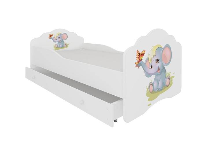 ADRK Furniture, Kinderbett, Bett mit Matratze und Schublade CASIMO ELEPHANT 160x80 (160 x 80 cm) von Galaxus