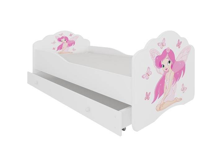 ADRK Furniture, Kinderbett, Bett mit Matratze und Schublade CASIMO GIRL WITH WINGS 140x70 (140 x 70 cm) von Galaxus