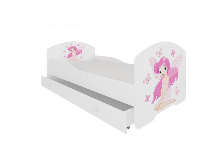 ADRK Furniture, Kinderbett, Bett mit Matratze und Schublade PEPE GIRL WITH WINGS 140x70 (140 x 70 cm) von Galaxus
