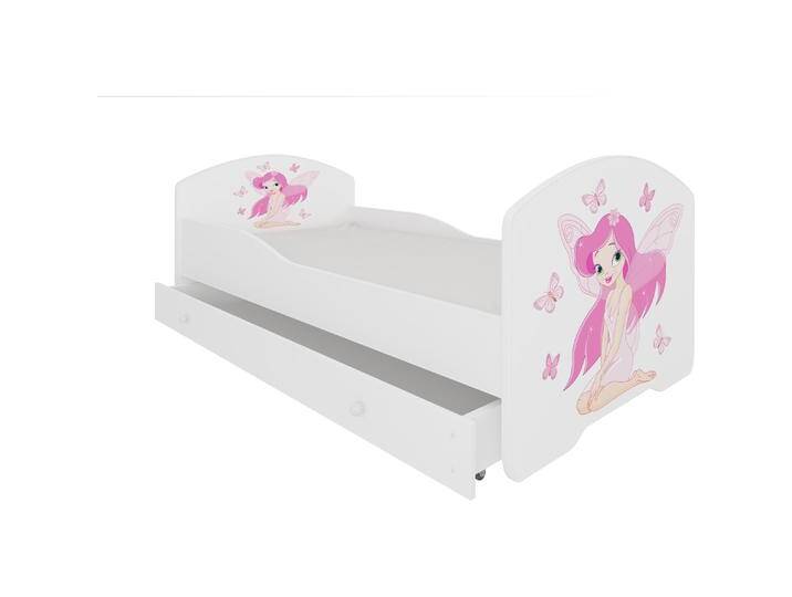 ADRK Furniture, Kinderbett, Bett mit Matratze und Schublade PEPE GIRL WITH WINGS 160x80 (160 x 80 cm) von Galaxus