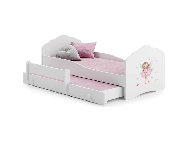 ADRK Furniture, Kinderbett, Doppelbett mit Matratzen CASIMO II GIRL WITH WINGS 160x80 (160 x 80 cm) von Galaxus