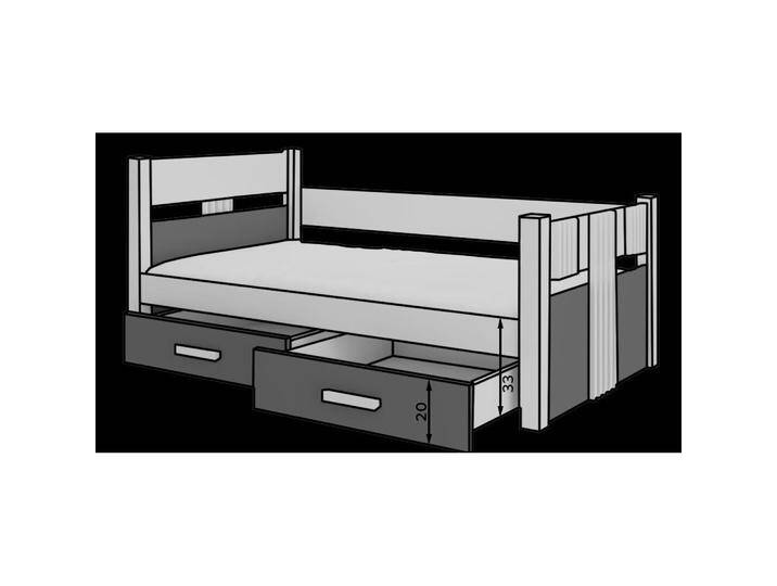 ADRK Furniture, Kinderbett, Einstöckiges Bett mit Matratze BIBI 180x80 (200 x 90 cm) von Galaxus