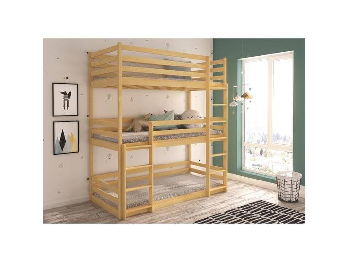 ADRK Furniture, Kinderbett, Etagenbett verdreifachen mit Matratzen TEDRO 180x80 (180 x 80 cm) von Galaxus
