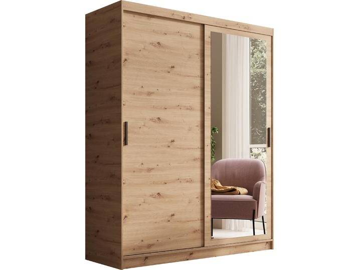 ADRK Furniture, Kleiderschrank, Schiebetürenschrank mit Spiegel Hailey 160 (160 x 60 x 205 cm) von Galaxus